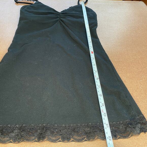 Vintage Y2K No Boundaries Lace Trim Cami padded black whimsygoth fairygrunge M - Picture 6 of 12